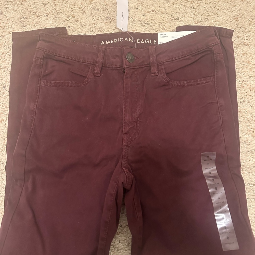 American Eagle Burgundy Jeans